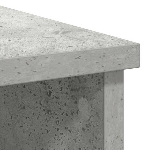 Betonszürke szerelt fa tálalószekrény fiókos 101x35x76 cm