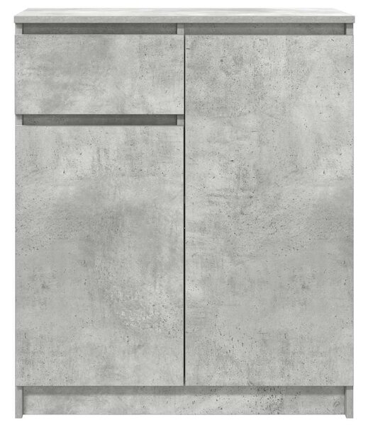 Betonszürke szerelt fa tálalószekrény fiókos 71x35x84 cm