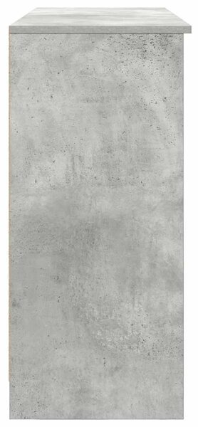 Betonszürke szerelt fa tálalószekrény fiókos 101x35x76 cm