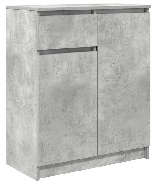 Betonszürke szerelt fa tálalószekrény fiókos 71x35x84 cm
