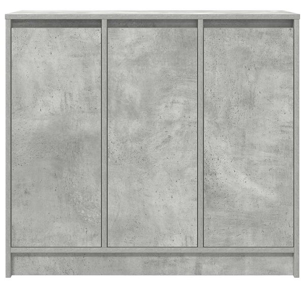 Betonszürke szerelt fa tálalószekrény 85x34x76 cm