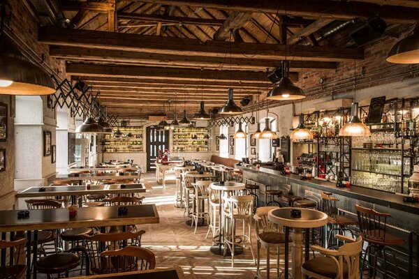 Nem szőtt fotótapéta pizzéria retro stílusban 375 x 250 cm