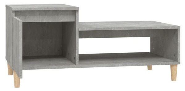 Betonszürke szerelt fa dohányzóasztal 100 x 50 x 45 cm