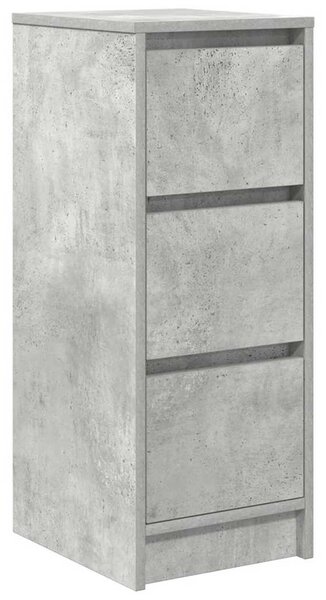 Betonszürke szerelt fa tálalószekrény 29,5x34x76 cm