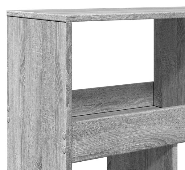 Szürke sonoma színű szerelt fa könyvespolc 100 x 33 x 187,5 cm