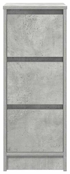 Betonszürke szerelt fa tálalószekrény 29,5x34x76 cm