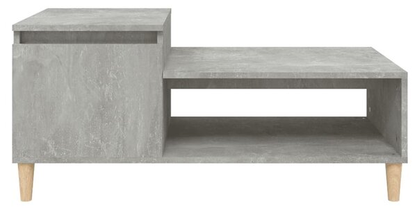 Betonszürke szerelt fa dohányzóasztal 100 x 50 x 45 cm