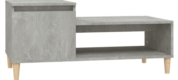 Betonszürke szerelt fa dohányzóasztal 100 x 50 x 45 cm