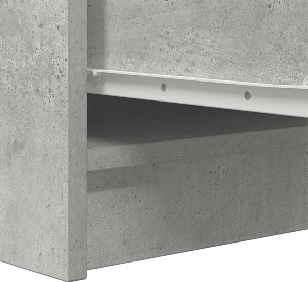 Betonszürke szerelt fa tálalószekrény 29,5x34x76 cm