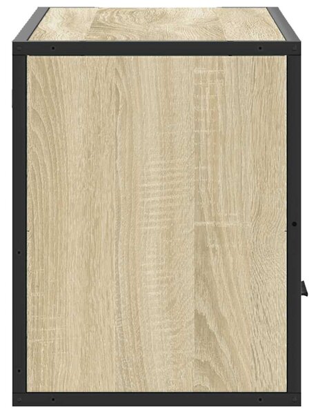 Sonoma tölgy színű szerelt fa és fém TV-szekrény 80x31x39,5 cm