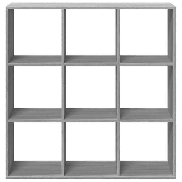 Szürke sonoma szerelt fa elválasztó könyvespolc 102x29x103,5cm