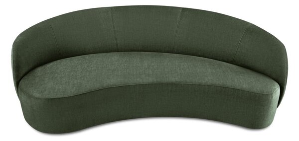 Debbie zöld aszimmetrikus kanapé bársonyhuzattal, bal oldalas - Mazzini Sofas