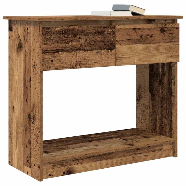 Antik fa konzolasztal fiókokkal 85,5x38,5x74,5 cm