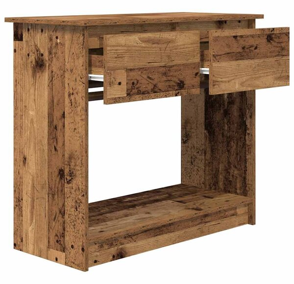 Antik fa konzolasztal fiókokkal 85,5x38,5x74,5 cm