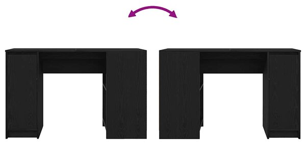 Fekete tölgy forgácslap íróasztal 120x42x76 cm