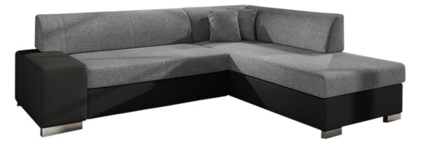 CHERRY ágyazható sarok ülőgarnitúra, 278x73x216 cm, sawana 21/soft 011 black, jobbos