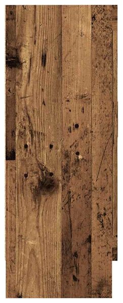 Antik fa színű szerelt fa könyvszekrény 82,5 x 30,5 x 80 cm