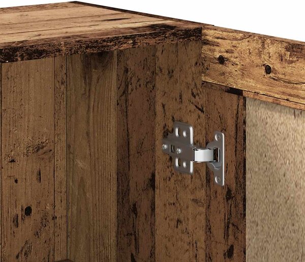 Antik fa színű szerelt fa könyvszekrény 82,5 x 30,5 x 80 cm