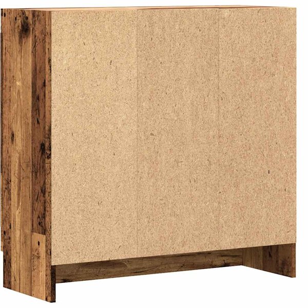 Antik fa színű szerelt fa könyvszekrény 82,5 x 30,5 x 80 cm