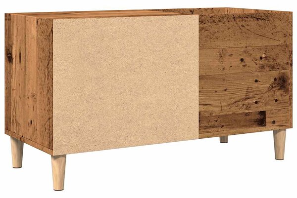 Antik fa színű szerelt fa hanglemezszekrény 84,5x38x48 cm