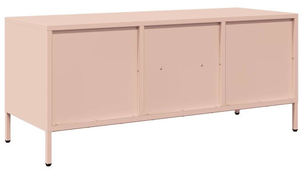 Rózsaszín hidegen hengerelt acél TV-szekrény 101,5x39x43,5 cm