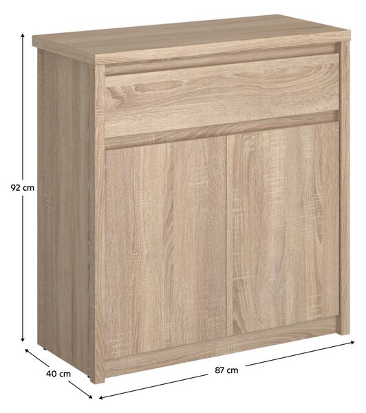 Komód, DTD laminált, tölgy sonoma, NORTY