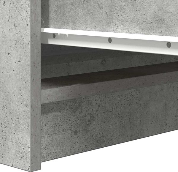 Betonszürke szerelt fa tálalószekrény 100x35x99 cm