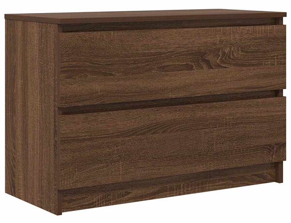 Barna tölgyszínű szerelt fa TV-szekrény 80x35x54 cm