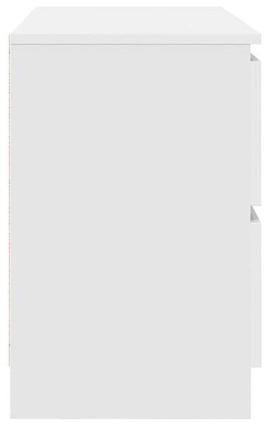 Fehér szerelt fa TV-szekrény 80x35x54 cm