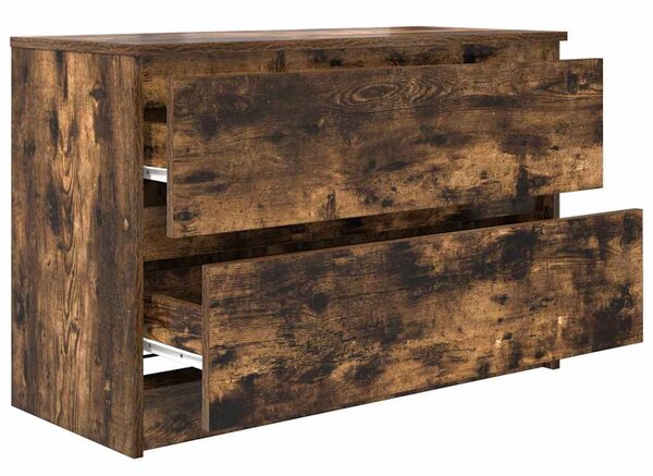 Füstös tölgy színű szerelt fa TV-szekrény 80x35x54 cm