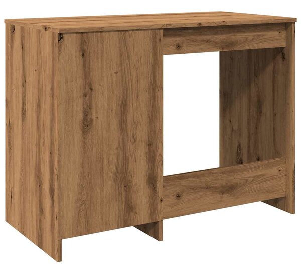 Kézműves tölgy színű szerelt fa íróasztal 100 x 50 x 76 cm