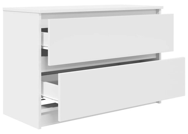 Fehér szerelt fa TV-szekrény 80x35x54 cm