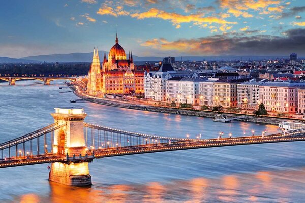 Nem szőtt fotótapéta budapesti lánchíd 375 x 250 cm