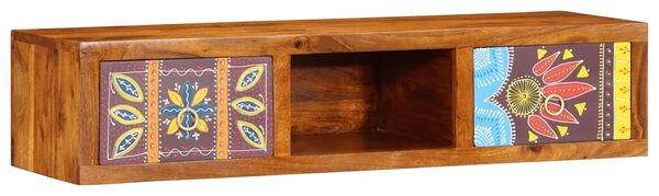 Tömör akácfa többszínű TV-szekrény 100x30x22