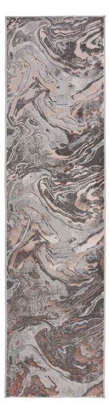 Marbled szürke-bézs futószőnyeg, 80 x 300 cm - Flair Rugs