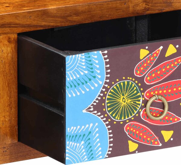 Tömör akácfa többszínű TV-szekrény 100x30x22