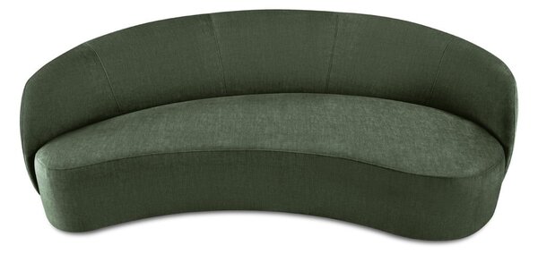 Debbie zöld aszimmetrikus kanapé bársonyhuzattal, jobb oldalas - Mazzini Sofas