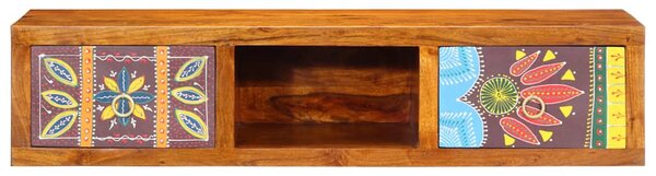 Tömör akácfa többszínű TV-szekrény 100x30x22