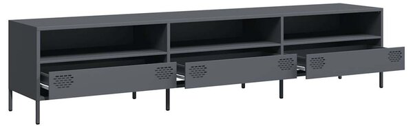 Antracitszürke hidegen hengerelt acél TV-szekrény 202x39x43,5cm