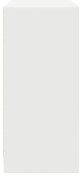Fehér komód fiókokkal és ajtókkal 70,5x34x74,5 cm