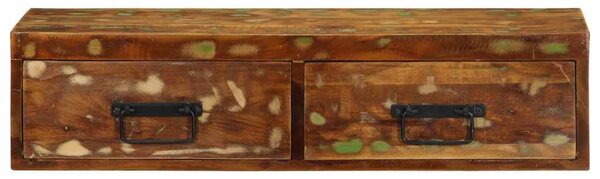 Tömör újrahasznosított falra szerelhető TV-szekrény 80x30x19 cm