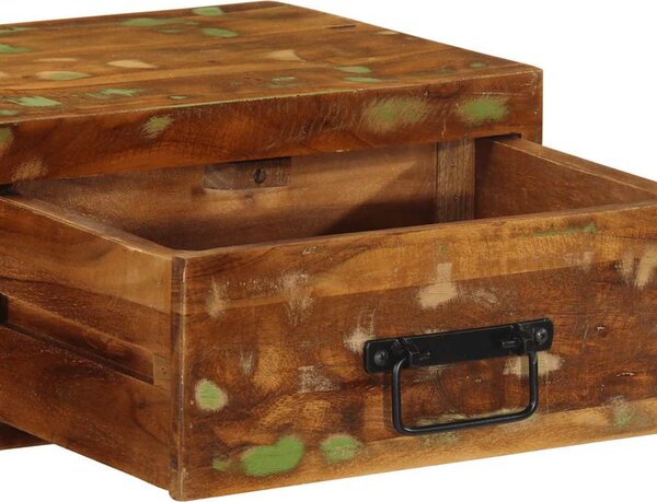 Tömör újrahasznosított falra szerelhető TV-szekrény 80x30x19 cm