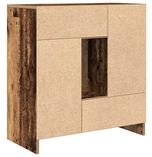 Antik fa komód fiókokkal és ajtókkal 70,5x34x74,5 cm