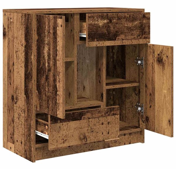 Antik fa komód fiókokkal és ajtókkal 70,5x34x74,5 cm