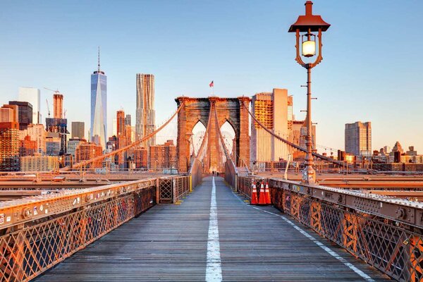 Nem szőtt fotótapéta brooklyn híd manhattannel 375 x 250 cm