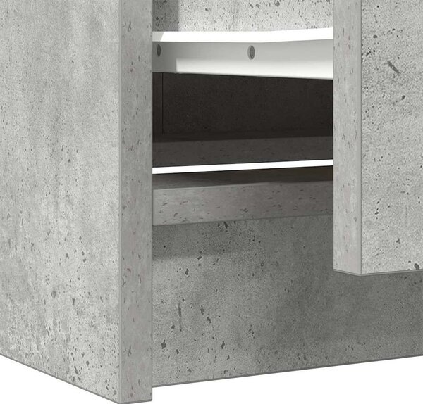 Betonszürke szerelt fa TV-szekrény 40x35x54 cm