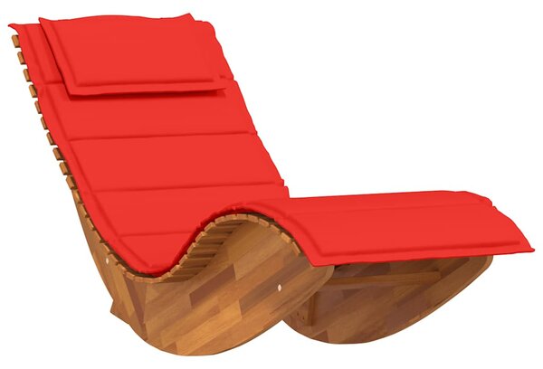 Tömör akácfa hintaszék párnával