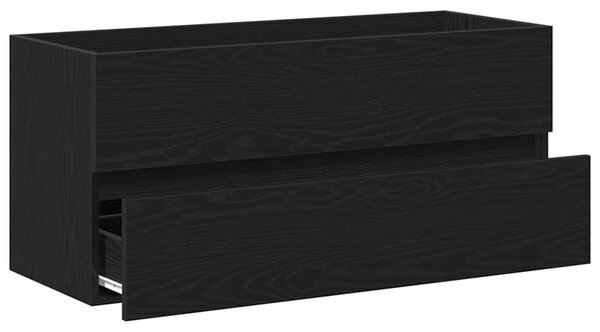 Fekete tölgy forgácslap mosdószekrény 100 x 38,5 x 45 cm