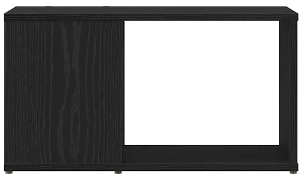 Fekete tölgy színű szerelt fa TV-szekrény 60x24x32 cm