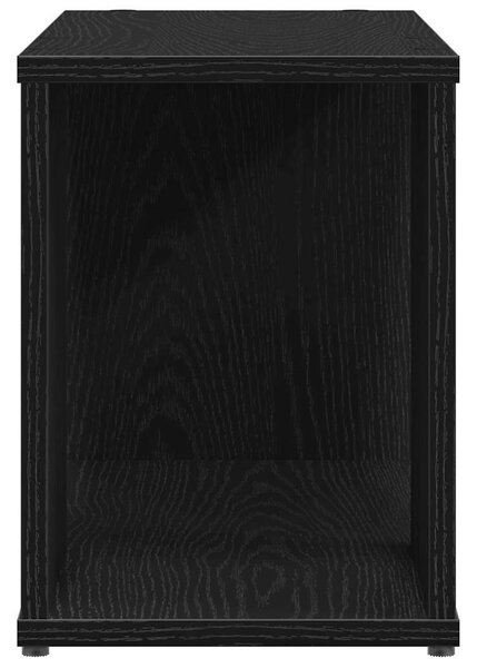 Fekete tölgy színű szerelt fa TV-szekrény 60x24x32 cm